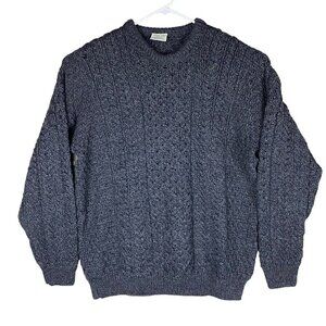 Aran Isles Knitwear Sweater 100% Merino Wool Fisherman Cable Knit Ireland